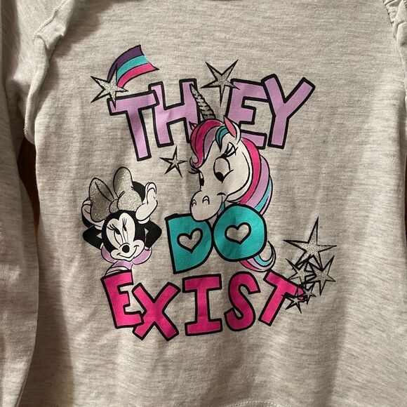 New 4T Child’s Gray Minnie Mouse Ls shirt - Picture 2 of 4